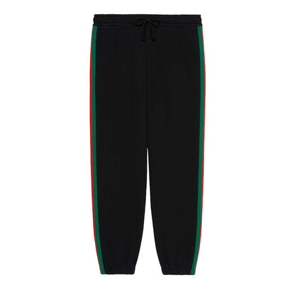Gucci x The North Face Web Print Cotton Jogging Pants Black Stonewash