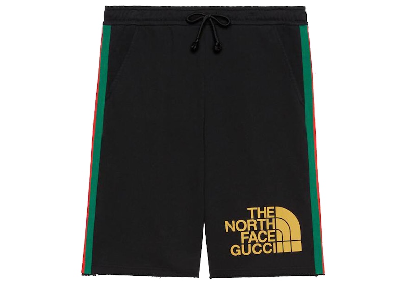 Gucci x The North Face Web Print Cotton Shorts Black