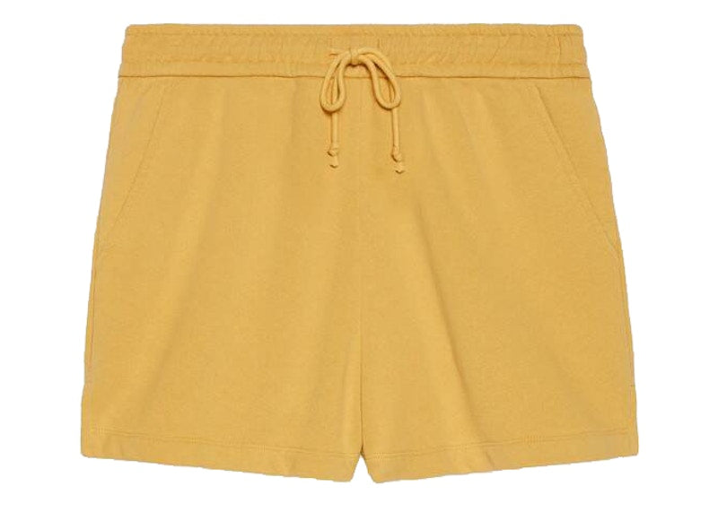 Gucci x The North Face Web Print Cotton Shorts Mustard
