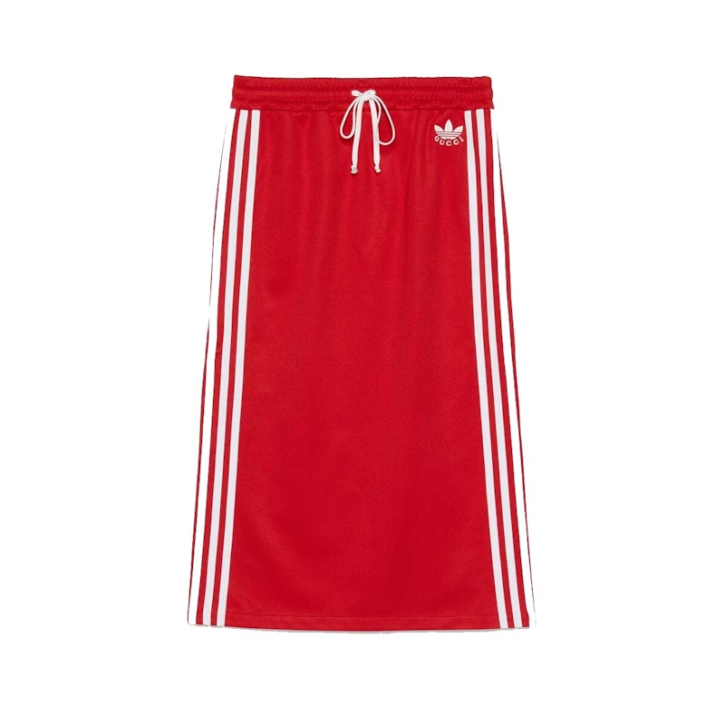 Gucci x adidas Cotton Jersey Skirt Bright Red