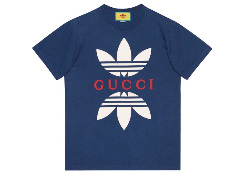 Gucci x adidas Cotton Jersey T-Shirt Cobalt Blue
