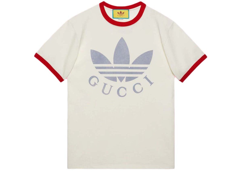 Gucci x adidas Cotton Jersey T-Shirt White/Red