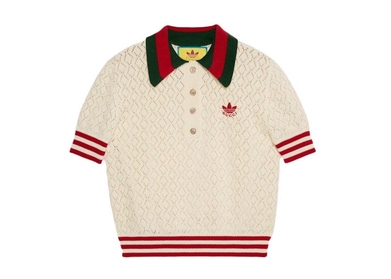 Gucci x adidas Cotton Polo White