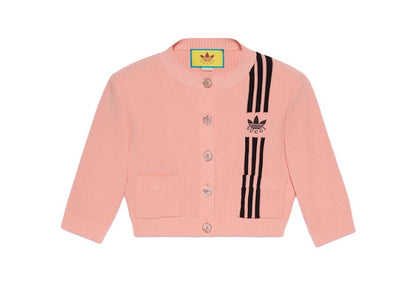 Gucci x adidas Cropped Cardigan Pink
