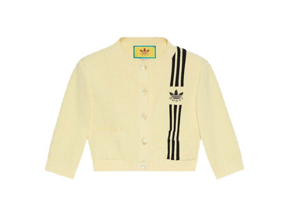 Gucci x adidas Cropped Cardigan Yellow