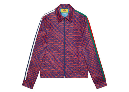 Gucci x adidas Double G and Trefoil Print Jacket Blue/Red