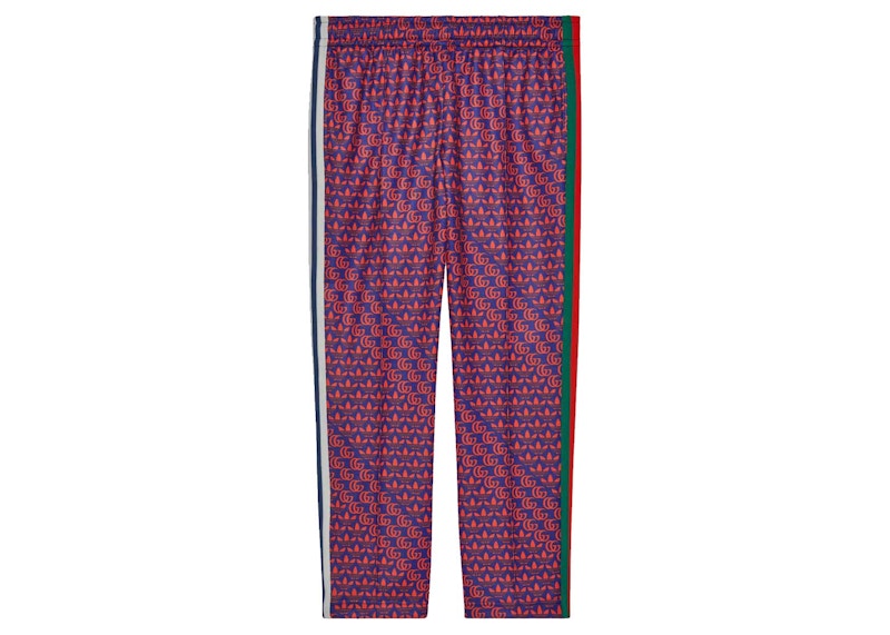 Gucci x adidas Double G and Trefoil Print Sweatpants Blue/Red