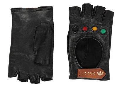 Gucci x adidas Fingerless Leather Gloves Black