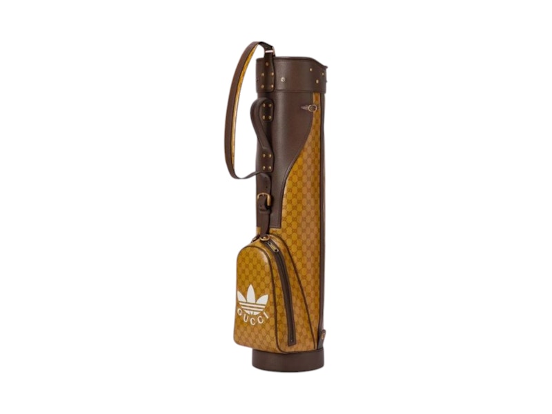 Gucci x adidas GG Monongram Golf Bag Gold