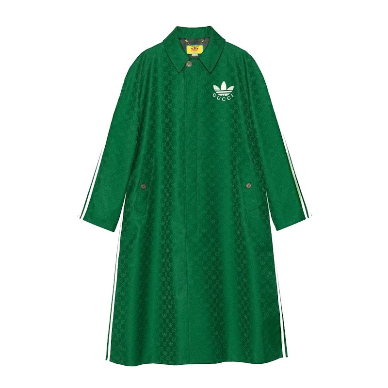 Gucci x adidas GG Trefoil Jacquard Coat Green