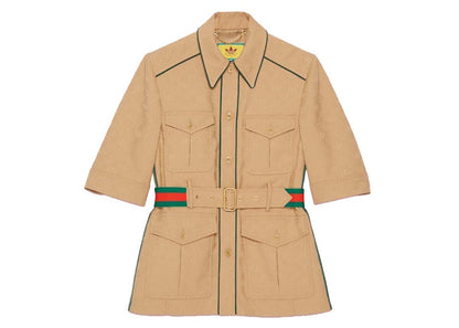 Gucci x adidas GG Trefoil Jacquard Jacket Beige