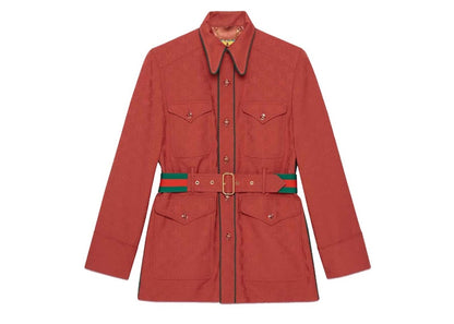 Gucci x adidas GG Trefoil Jacquard Jacket Brick Red