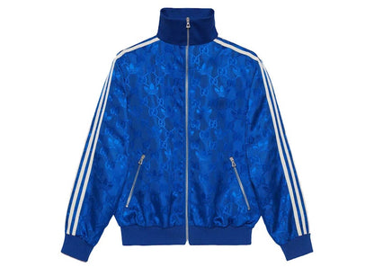 Gucci x adidas GG Trefoil Jacquard Jacket Cobalt Blue