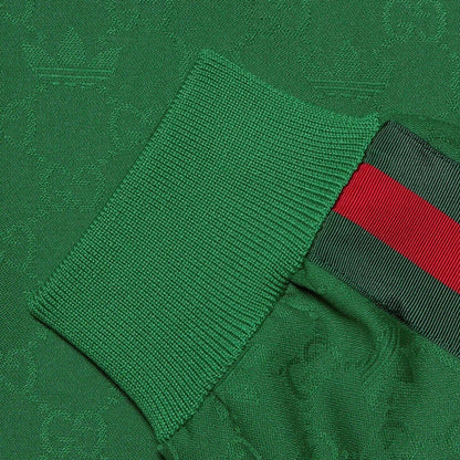 Gucci x adidas GG Trefoil Jacquard Jacket Green