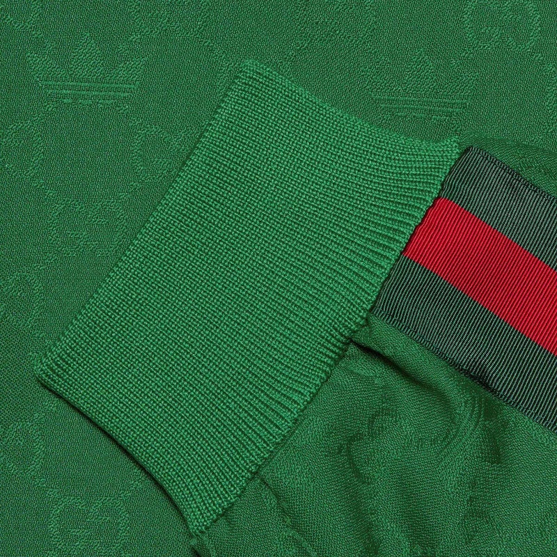 Gucci x adidas GG Trefoil Jacquard Jacket Green