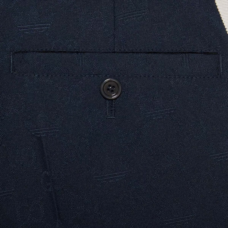 Gucci x adidas GG Trefoil Jacquard Logo Pant Dark Blue
