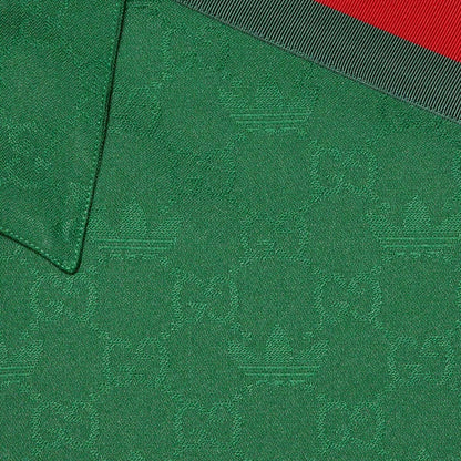 Gucci x adidas GG Trefoil Jacquard Shirt Green