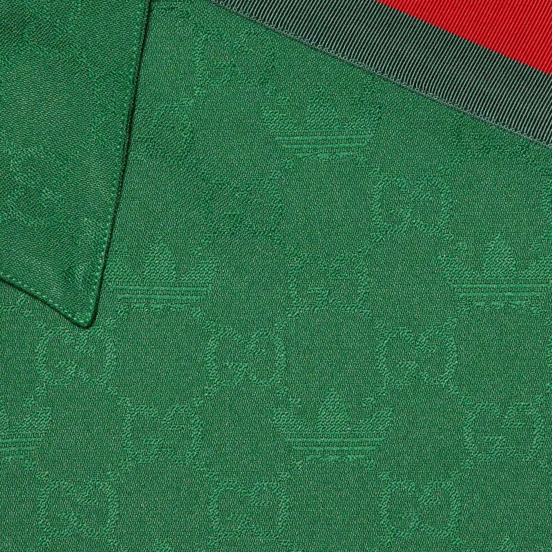 Gucci x adidas GG Trefoil Jacquard Shirt Green