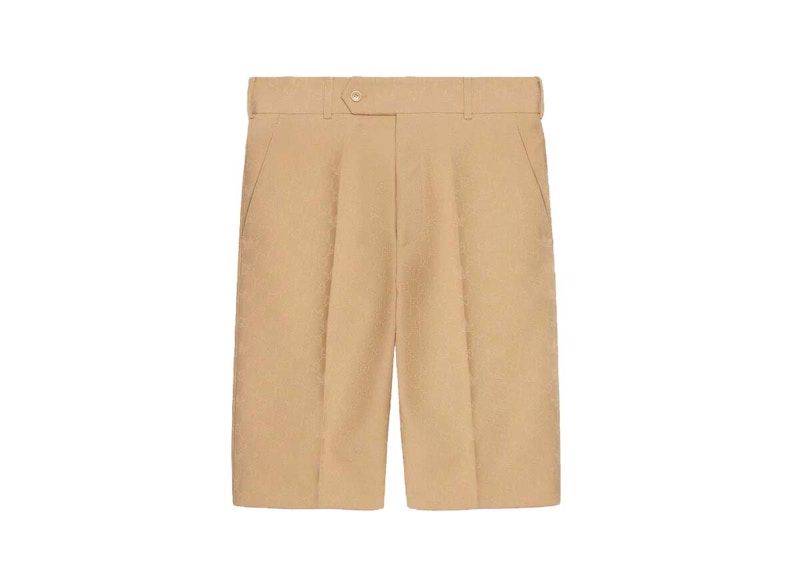Gucci x adidas GG Trefoil Jacquard Shorts Beige