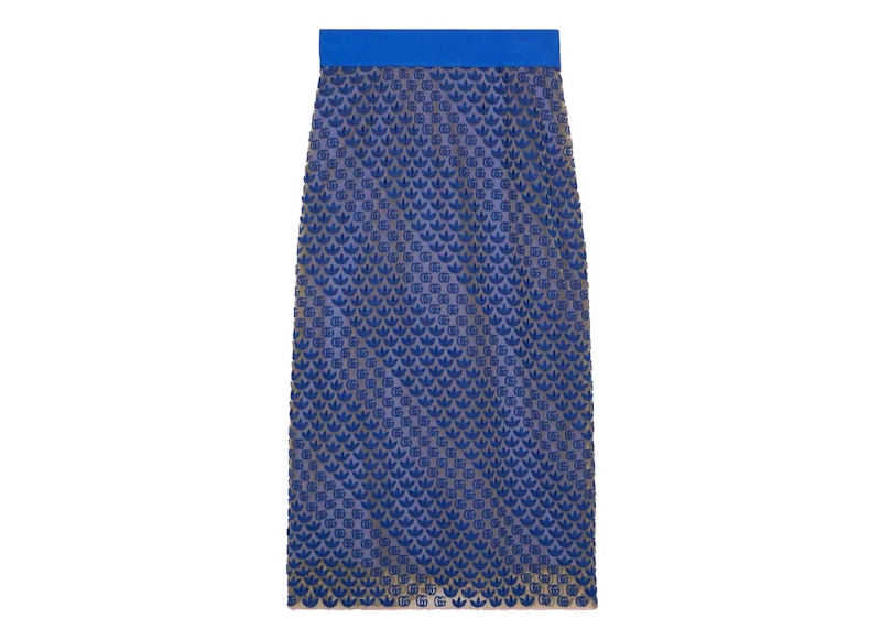 Gucci x adidas GG Tulle Skirt Blue
