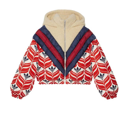 Gucci x adidas Hooded Puffer Jacket Black/White/Red