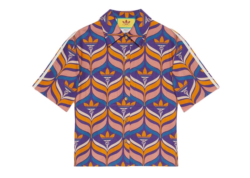 Gucci x adidas Interlocking G And Trefoil Shirt Orange Multicolor