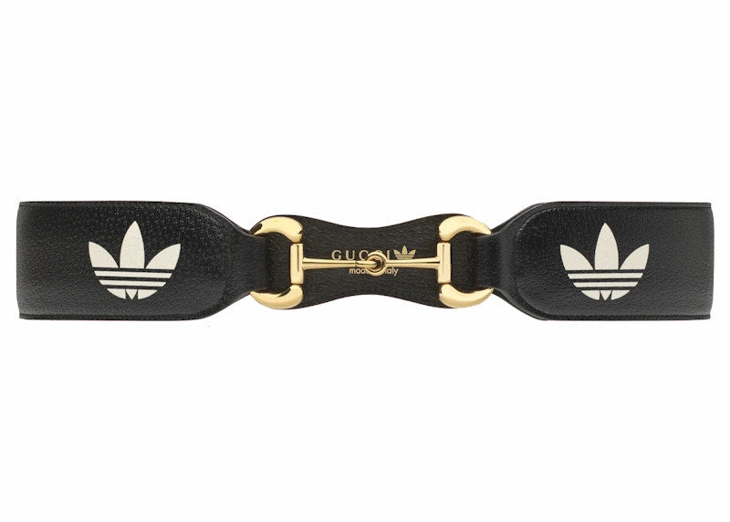 Gucci x adidas Leather Horsebit Belt Black