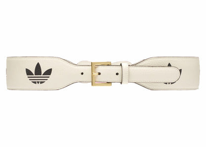 Gucci x adidas Leather Horsebit Belt White