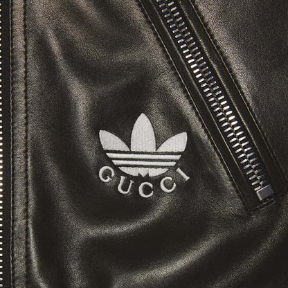 Gucci x adidas Leather Jacket Black