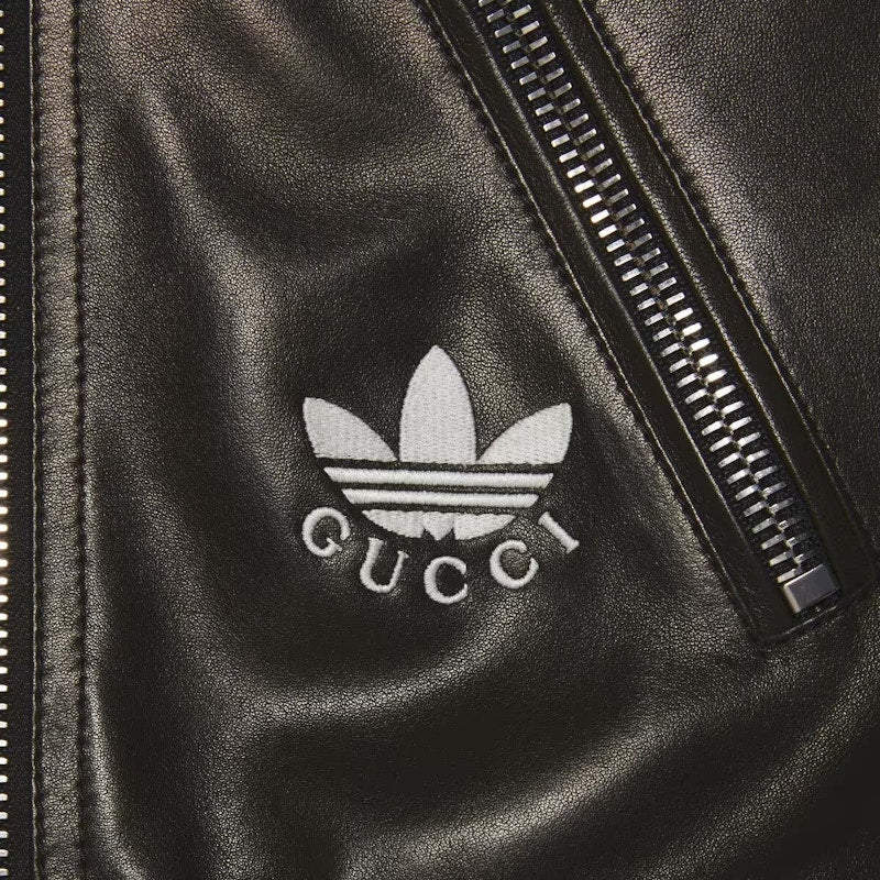 Gucci x adidas Leather Jacket Black