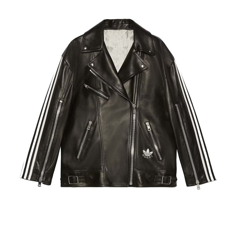 Gucci x adidas Leather Jacket Black
