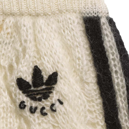 Gucci x adidas Mohair Knit Jogging Pant Ivory