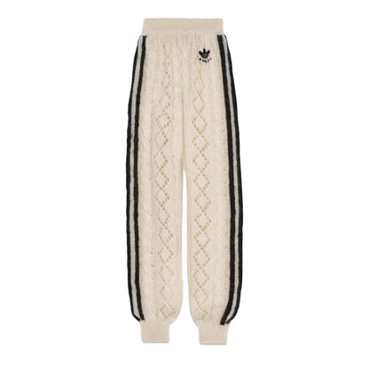 Gucci x adidas Mohair Knit Jogging Pant Ivory