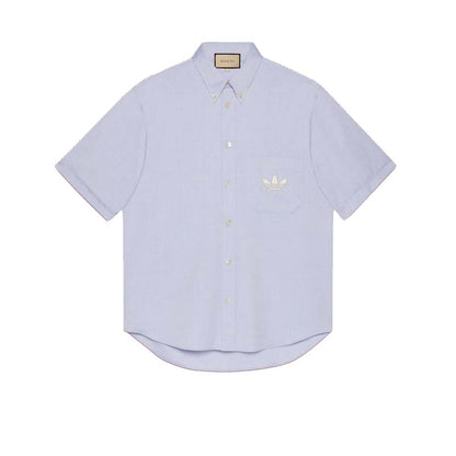 Gucci x adidas Oxford Cotton Shirt (FW22) Light Blue