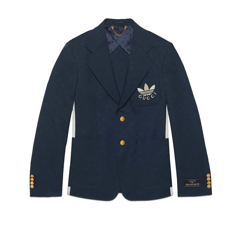 Gucci x adidas Polyester Formal Jacket Dark Blue