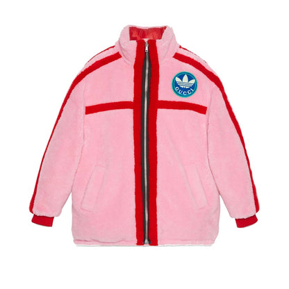 Gucci x adidas Reversible Bomber PinkRed/Ivory