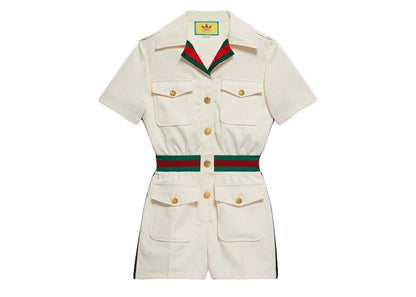 Gucci x adidas Short Jumpsuit White