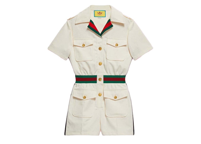 Gucci x adidas Short Jumpsuit White