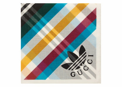 Gucci x adidas Stripe Print Cotton Scarf Ivory/Multicolor