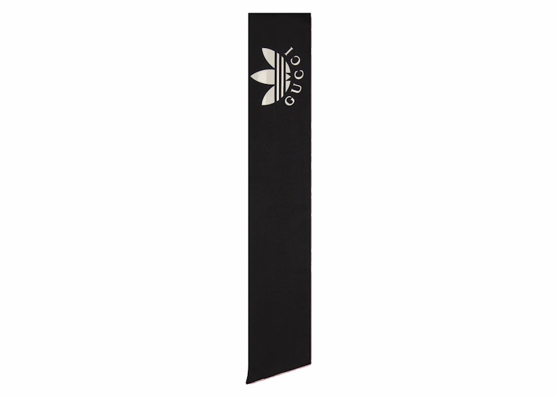 Gucci x adidas Striped Silk Neck Bow Black/Ivory