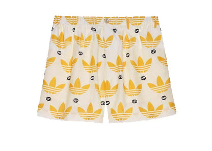Gucci x adidas Trefoil Print Shorts Ivory/Black