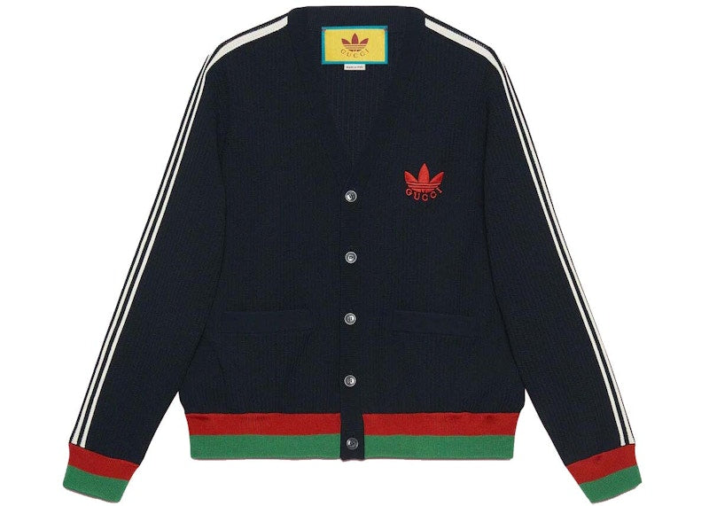Gucci x adidas Viscose Cardigan Dark Blue