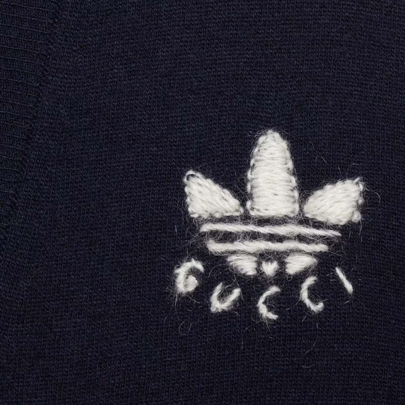 Gucci x adidas Wool Cardigan Navy