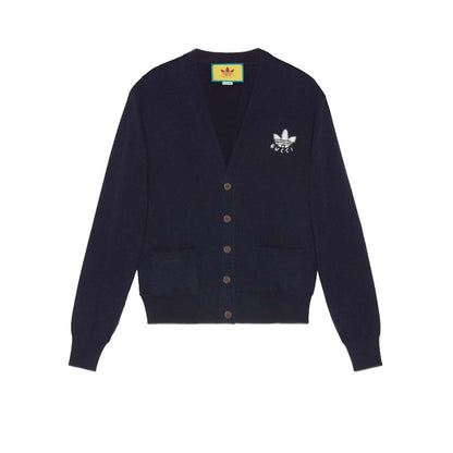Gucci x adidas Wool Cardigan Navy