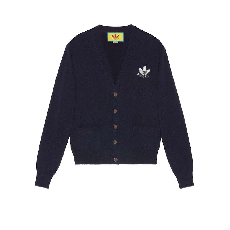 Gucci x adidas Wool Cardigan Navy