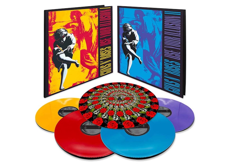 Guns N' Roses Use Your Illusion Limited Ediiton 4XLP Vinyl Red/Yellow/Blue/Purple