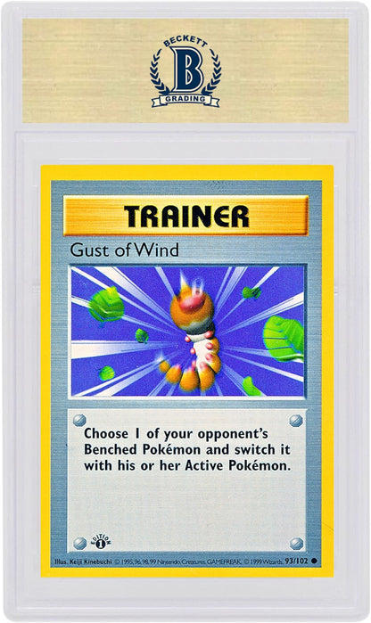 Gust of Wind 1999 Pokemon TCG Base Set 1st Edition #93/102 (PSA or BGS Graded)
