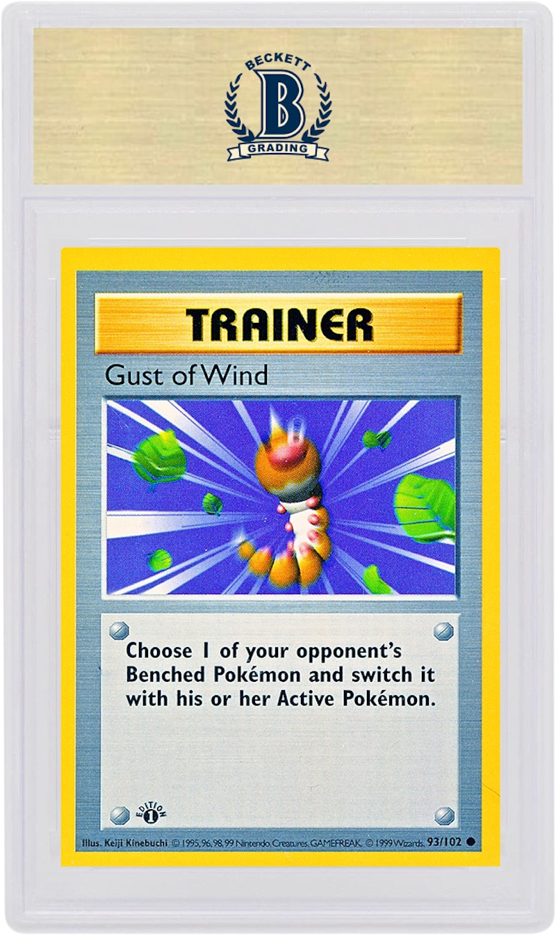 Gust of Wind 1999 Pokemon TCG Base Set 1st Edition #93/102 (PSA or BGS Graded)