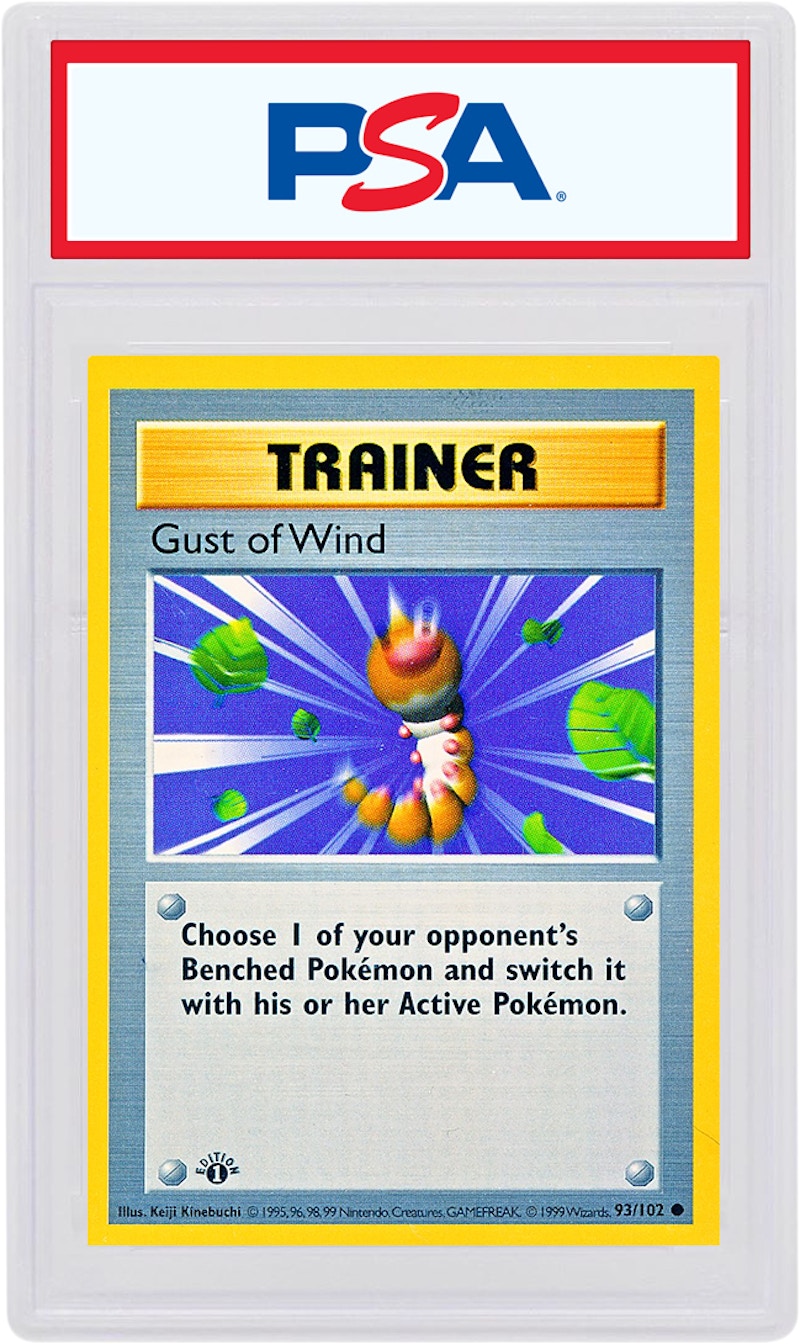 Gust of Wind 1999 Pokemon TCG Base Set 1st Edition #93/102 (PSA or BGS Graded)
