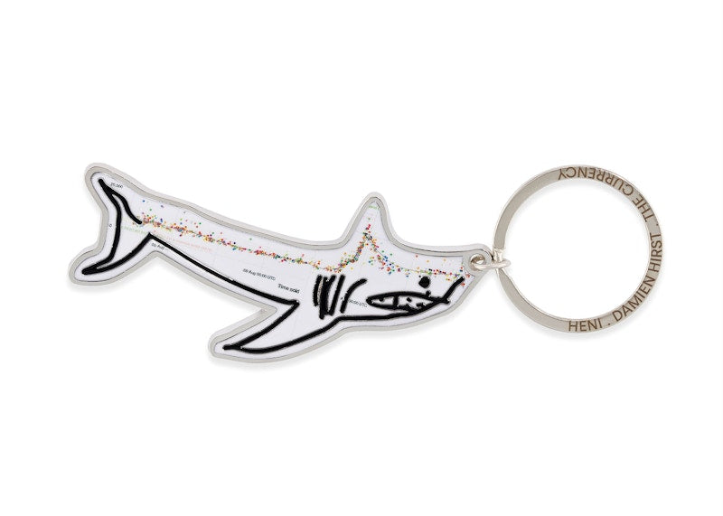 HENI Damien Hirst The Currency Shark Keychain White